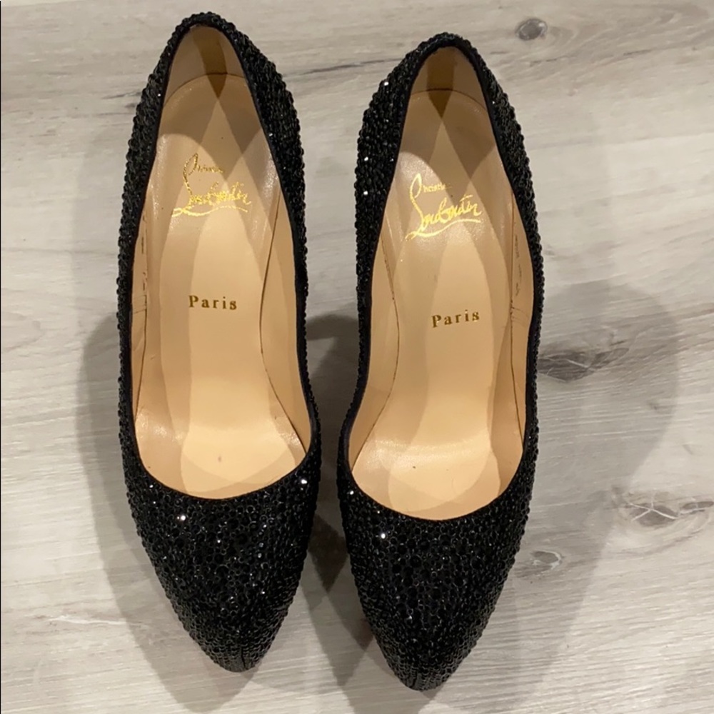 38.5 Louboutin Daffodile Strass 160 Pumps - Picture 5 of 9